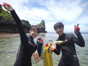 2014.06.27 真栄田岬ビーチ青の洞窟　体験ダイビング　